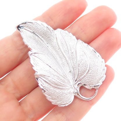 DANECRAFT 925 Sterling Silver Antique Art Deco Floral Leaf Pin Brooch