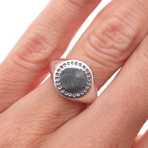 Pandora 925 Sterling Silver Round-Cut C Z Circle of Life Signet Ring Size 6