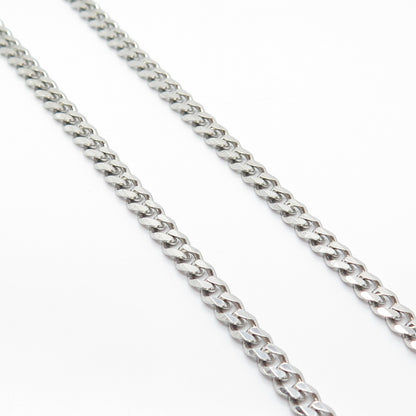 925 Sterling Silver Cuban Link Chain Necklace 20"