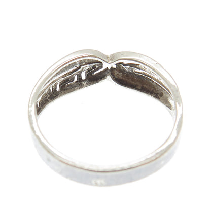 925 Sterling Silver Vintage Greek Maze Infinity Ring Size 6.25