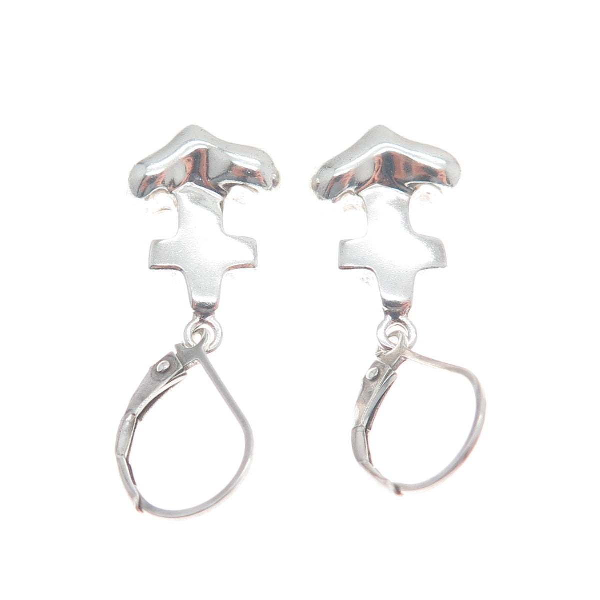 ROBERT LEE MORRIS 925 Sterling Silver Vintage Anchor Dangle Earrings