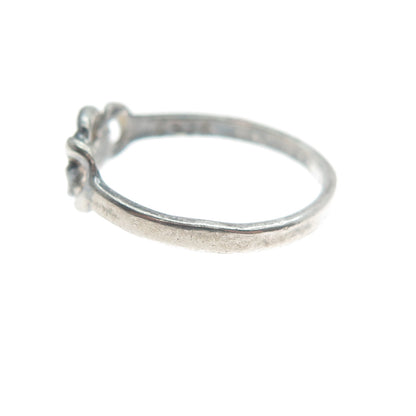 LISA LEE CREATIONS 925 Sterling Vintage Interlocked Circle Oxidized Ring Size 6
