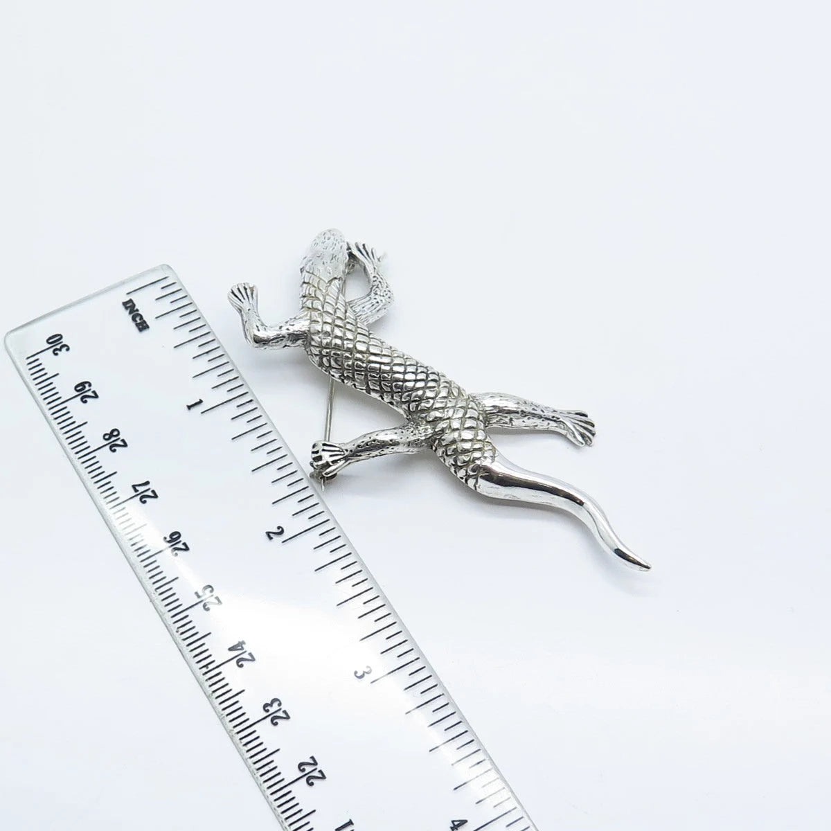 925 Sterling Silver Vintage Lizard Pin Brooch