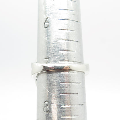 925 Sterling Silver Lab-Created Sapphire & C Z Ring Size 7.25