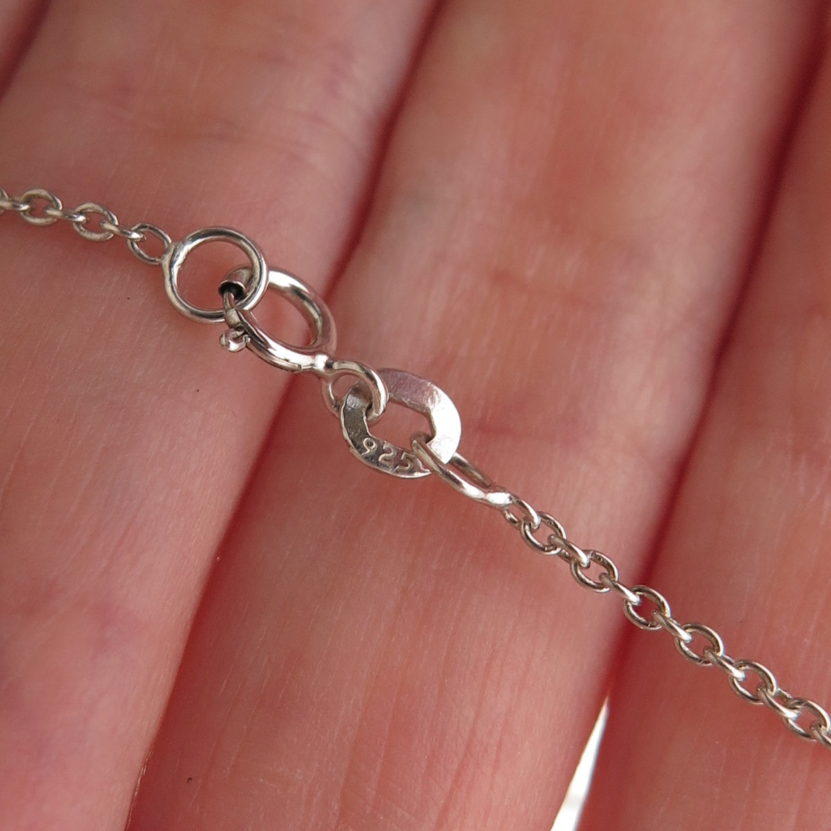 Chuck Clemency 925 Sterling Silver Real Tanzanite Cable Chain Necklace 18"