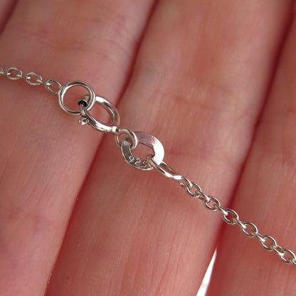Chuck Clemency 925 Sterling Silver Real Tanzanite Cable Chain Necklace 18"