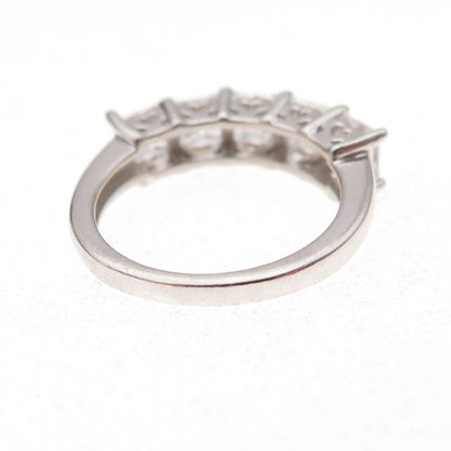 Colleen Lopez 925 Sterling Silver Princess-Cut C Z Ring Size 4.25