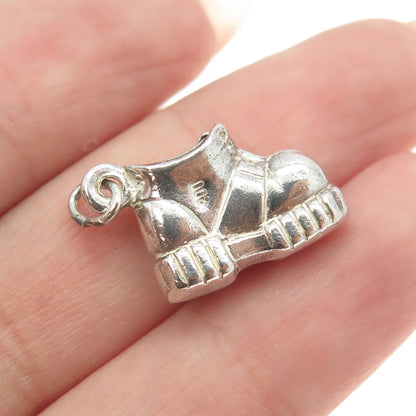 800 Silver Vintage Boot Shoe 3D Charm Pendant