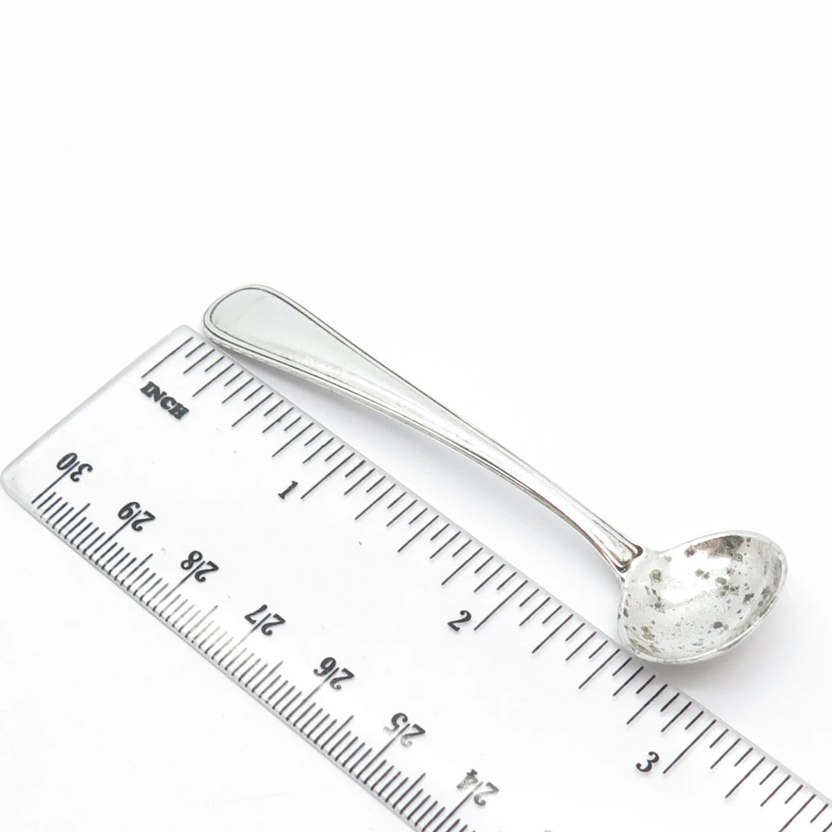 925 Sterling Silver Antique Plummer Salt & Spices Spoon