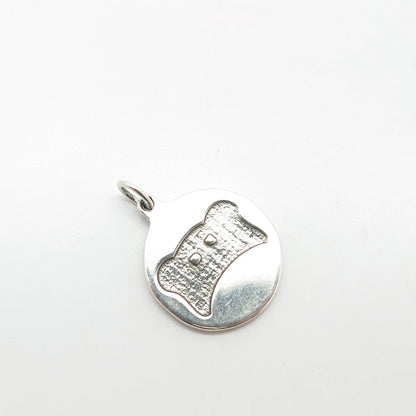 925 Sterling Silver Vintage Koala Round Charm Pendant