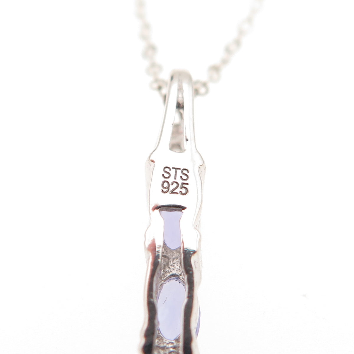 Chuck Clemency 925 Sterling Silver Real Tanzanite White Topaz Chain Necklace 20"