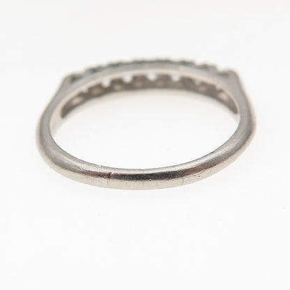 Platinum Antique Art Deco Real Round-Cut Diamond Ring Size 7