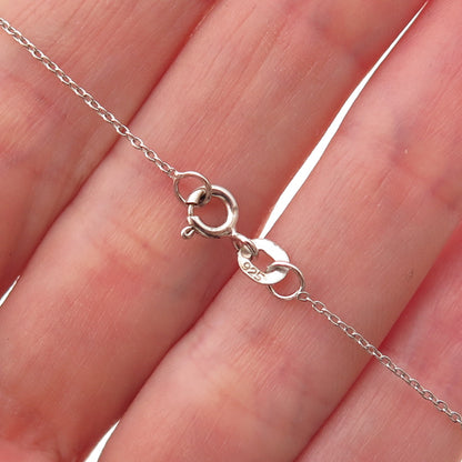 Chuck Clemency 925 Sterling Silver Real Tanzanite Cable Chain Necklace 20"