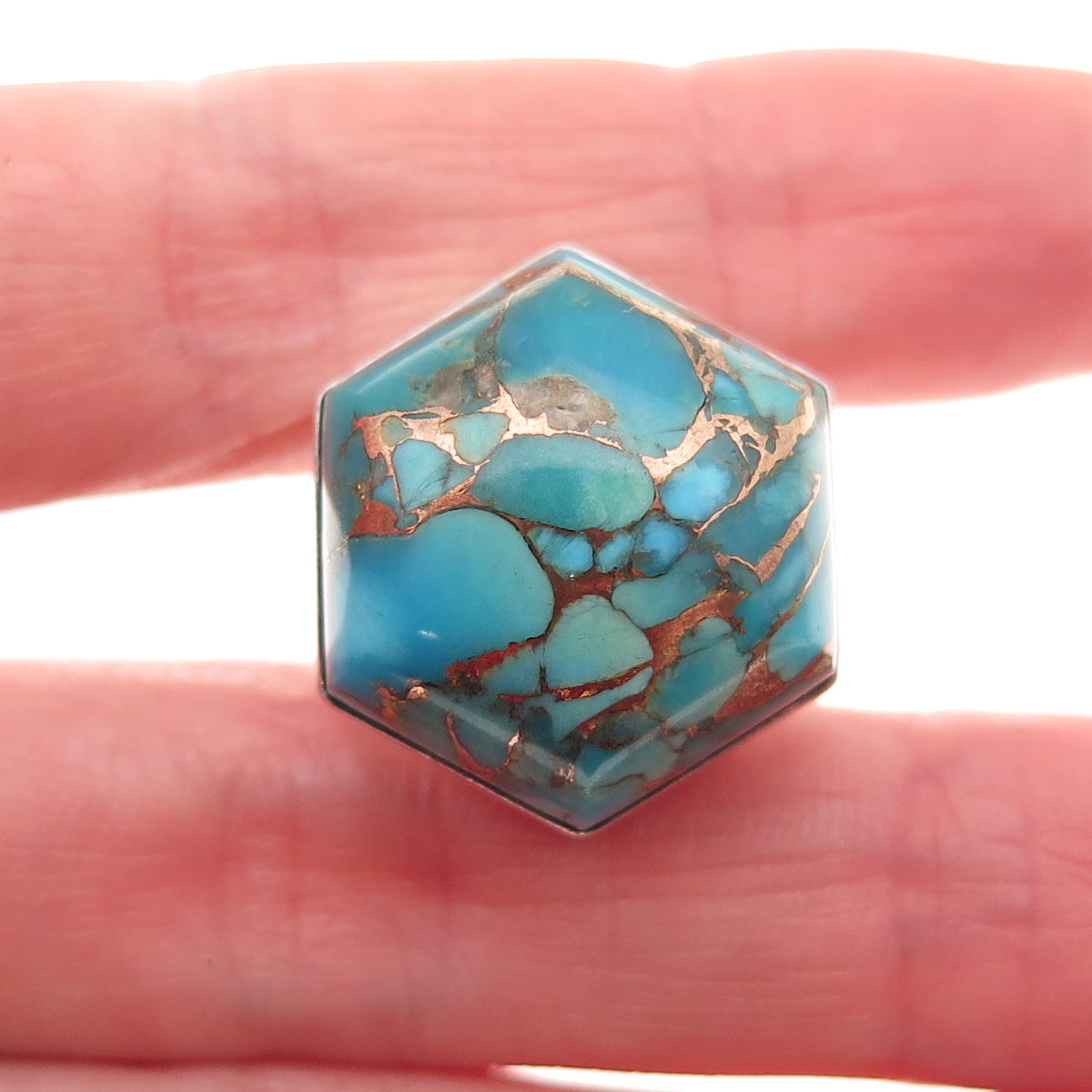 Jay King Desert Rose 925 Sterling Vintage Real Mohave Turquoise Ring Size 6.25