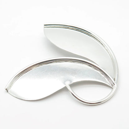 925 Sterling Silver Vintage LUNT Leaf Pin Brooch