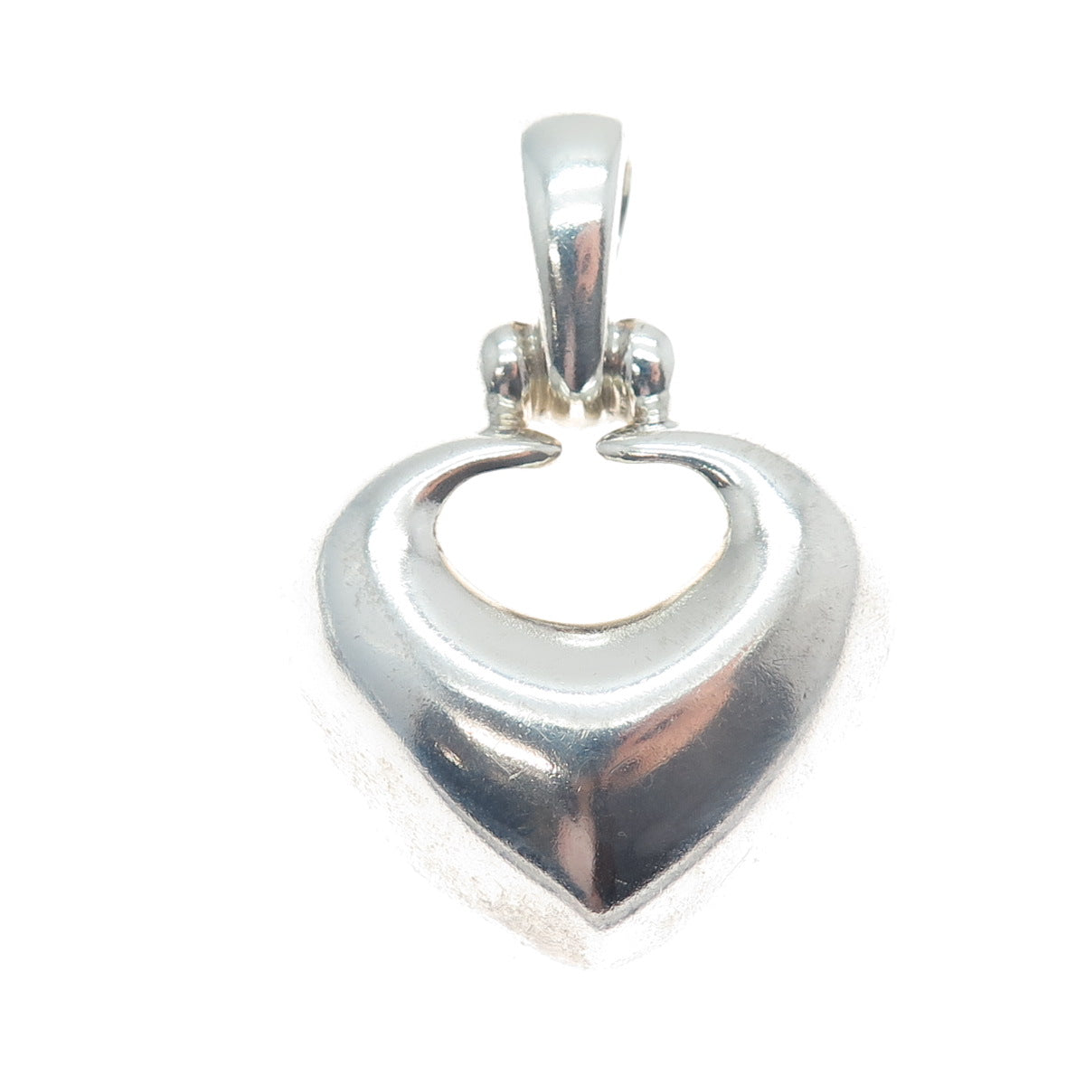 ESPO SIG Joseph Esposito 925 Sterling Silver Vintage Modernist Heart Pendant