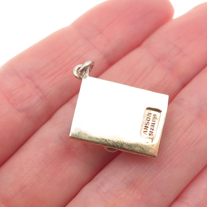 Anson 925 Sterling Gold Plated Vintage Step Dance Shoes 3D Mini Charm Pendant