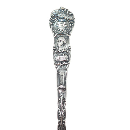 MECHANICS 925 Sterling Silver Antique Cincinnati Fountain Ohio Coffee Spoon