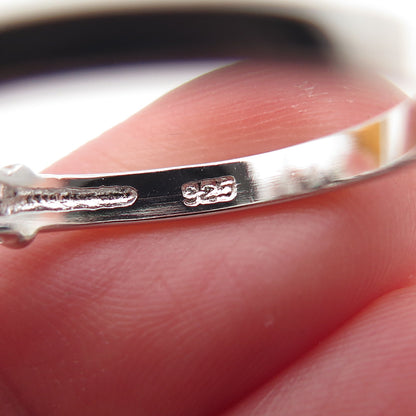 925 Sterling Marquise & Tapered Baguette-Cut C Z Engagement Ring Size 9.25
