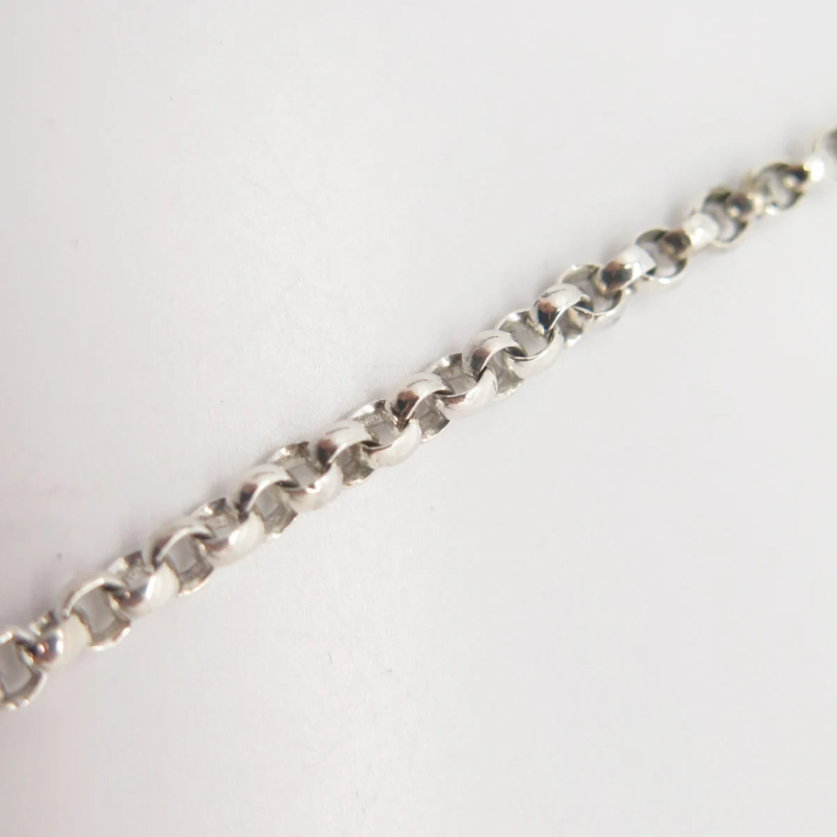 925 Sterling Silver Vintage Pearl & Quartz Peridot Gem Rolo Chain Necklace 18"