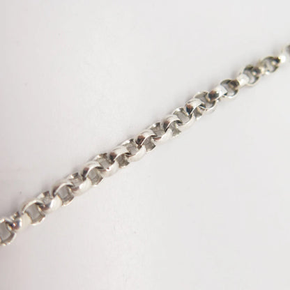 925 Sterling Silver Vintage Pearl & Quartz Peridot Gem Rolo Chain Necklace 18"