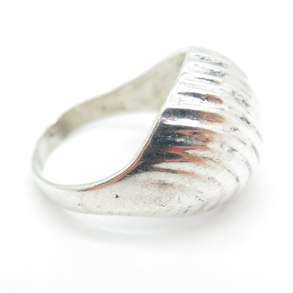 925 Sterling Silver Vintage Modernist Dome Ring Size 6.75
