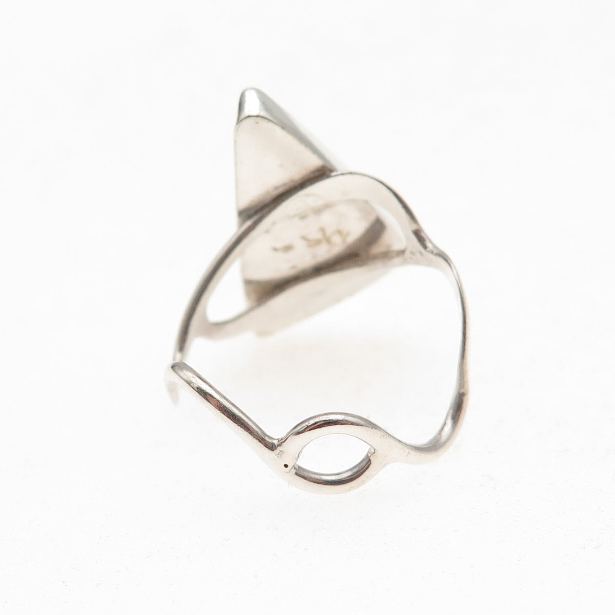 Old Pawn 925 Sterling Silver Vintage Southwestern Agate Tribal Ring Size 6.75