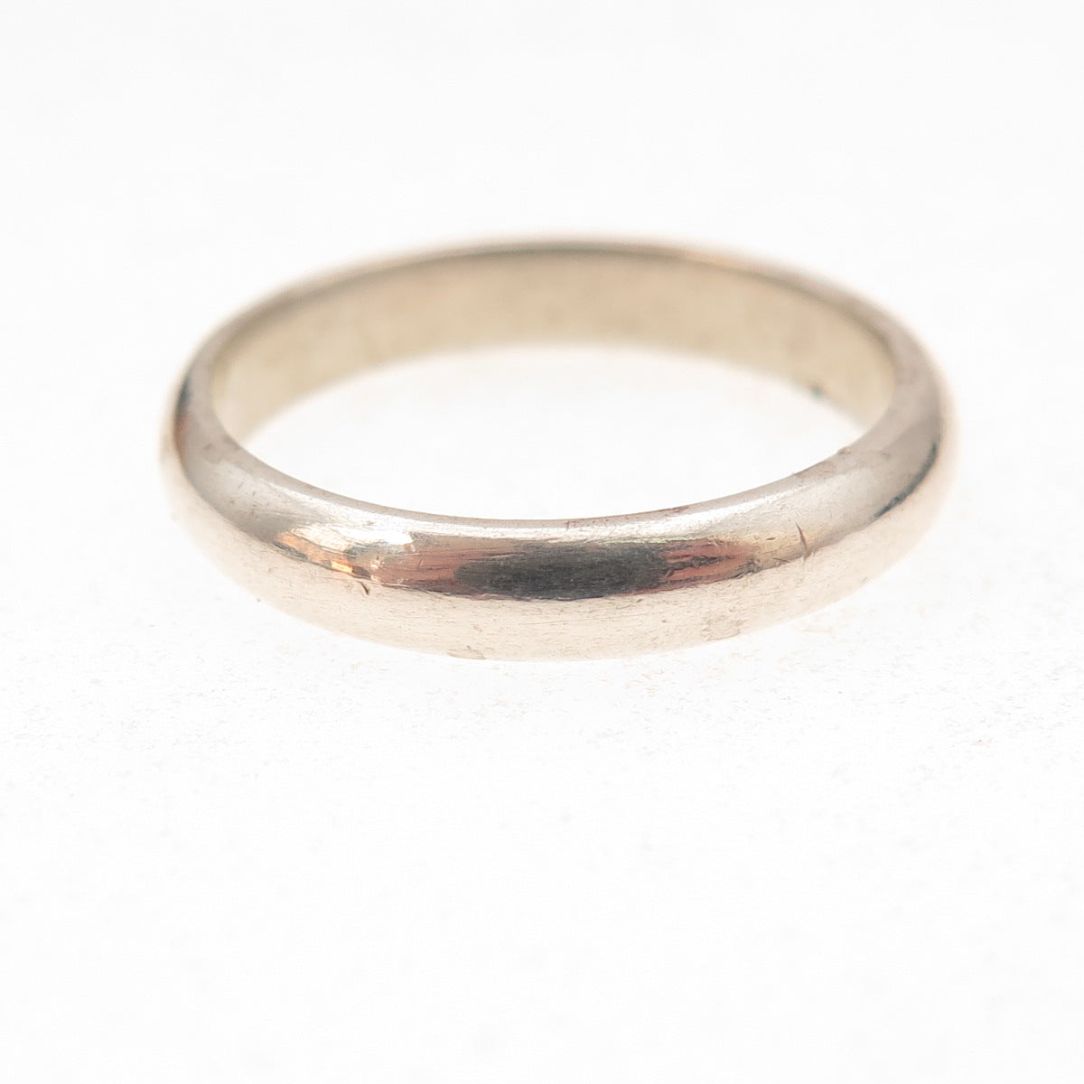 835 Silver Vintage Classic Wedding Oxidized Band Ring Size 7.25