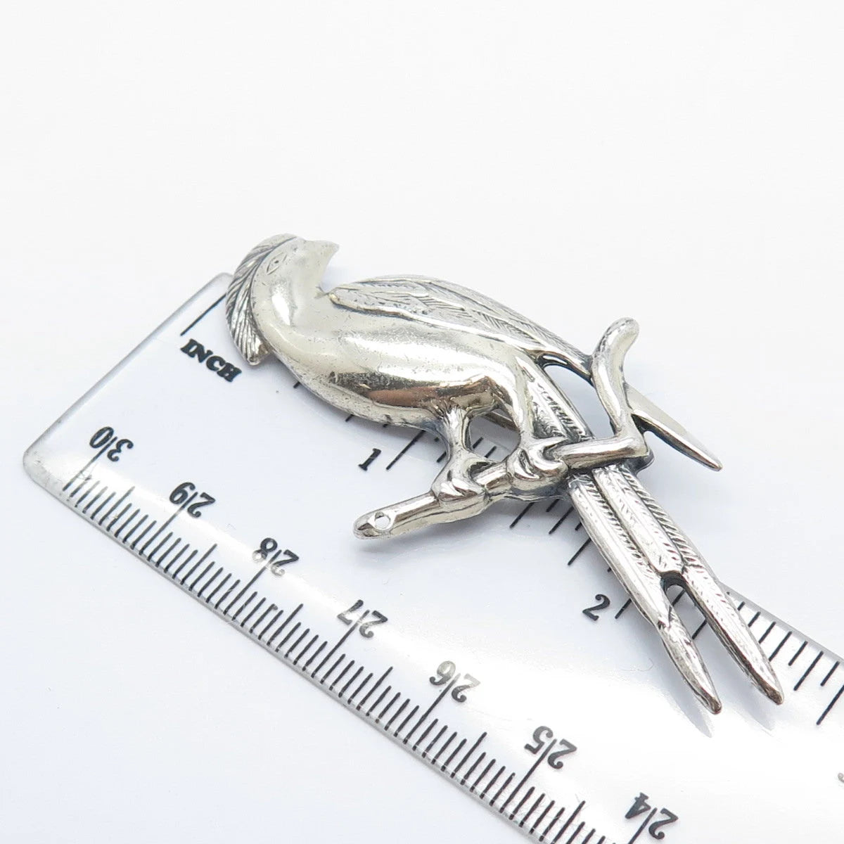 925 Sterling Silver Vintage Parrot Bird Pin Brooch