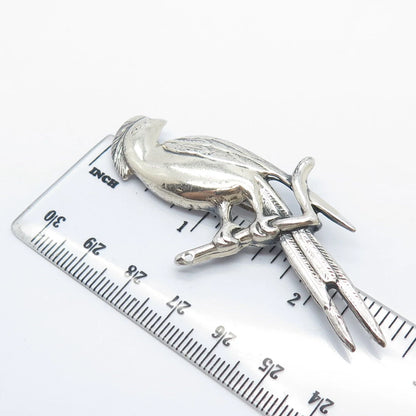 925 Sterling Silver Vintage Parrot Bird Pin Brooch