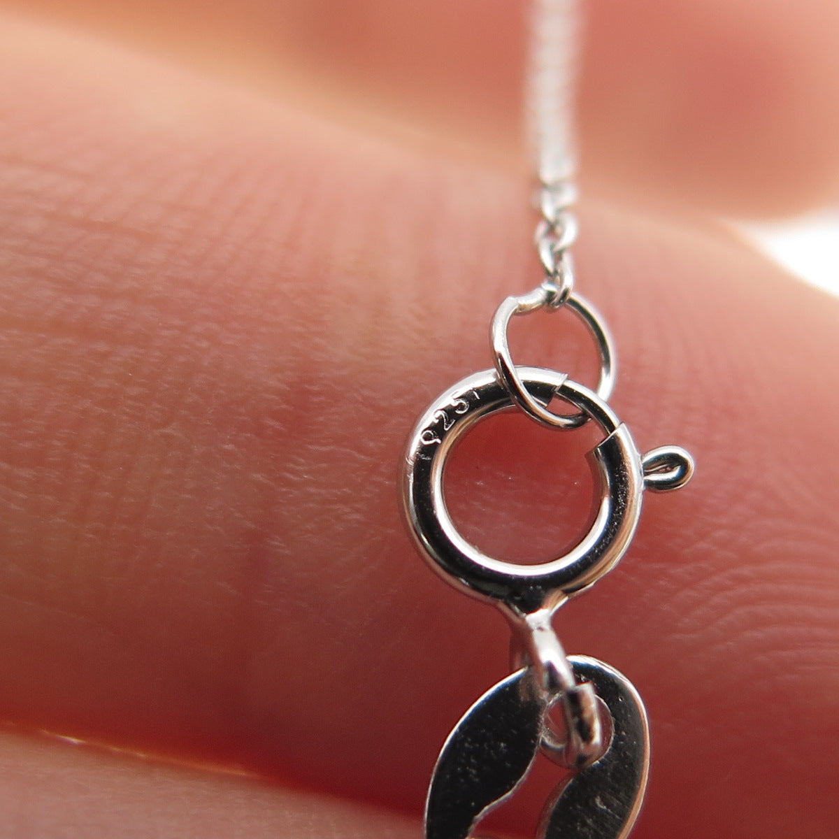 925 Sterling Silver Round-Cut Blue & White C Z Cable Chain Necklace 18"