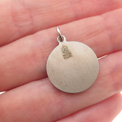 925 Sterling Silver Filled Vintage Saint Gerard Majella Medal Mini Charm Pendant