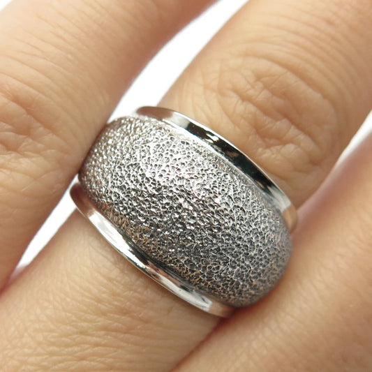 925 Sterling Silver Vintage Textured Ring Size 7