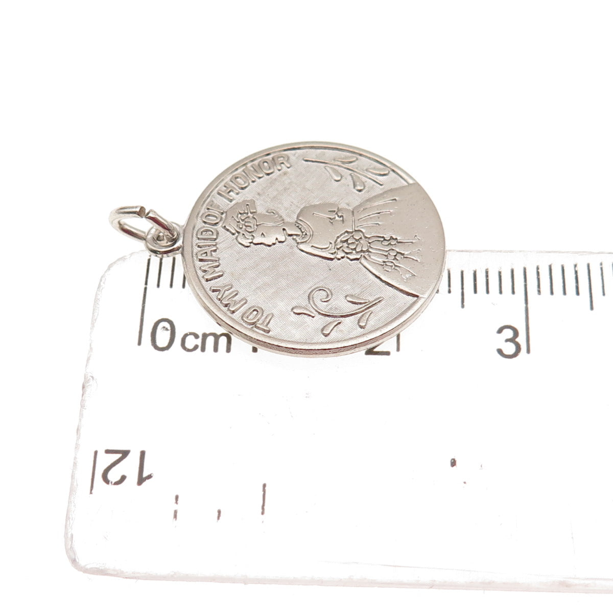 Wells 925 Sterling Silver Vintage To My Maid Of Honor Charm Pendant