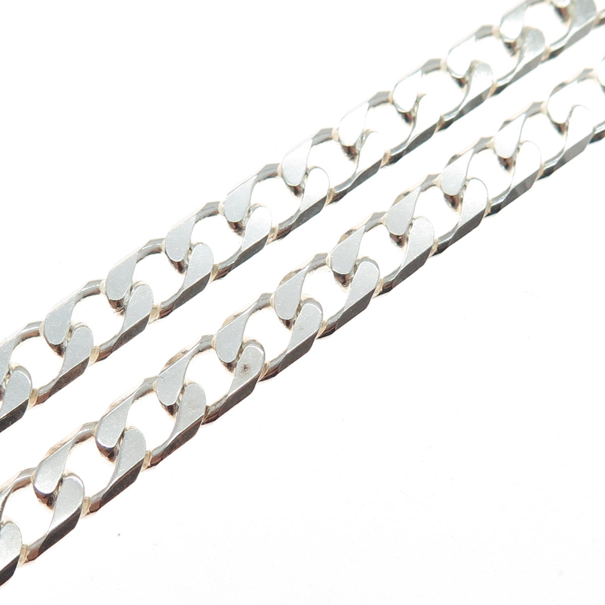 925 Sterling Silver Vintage Curb Chain Necklace 24"