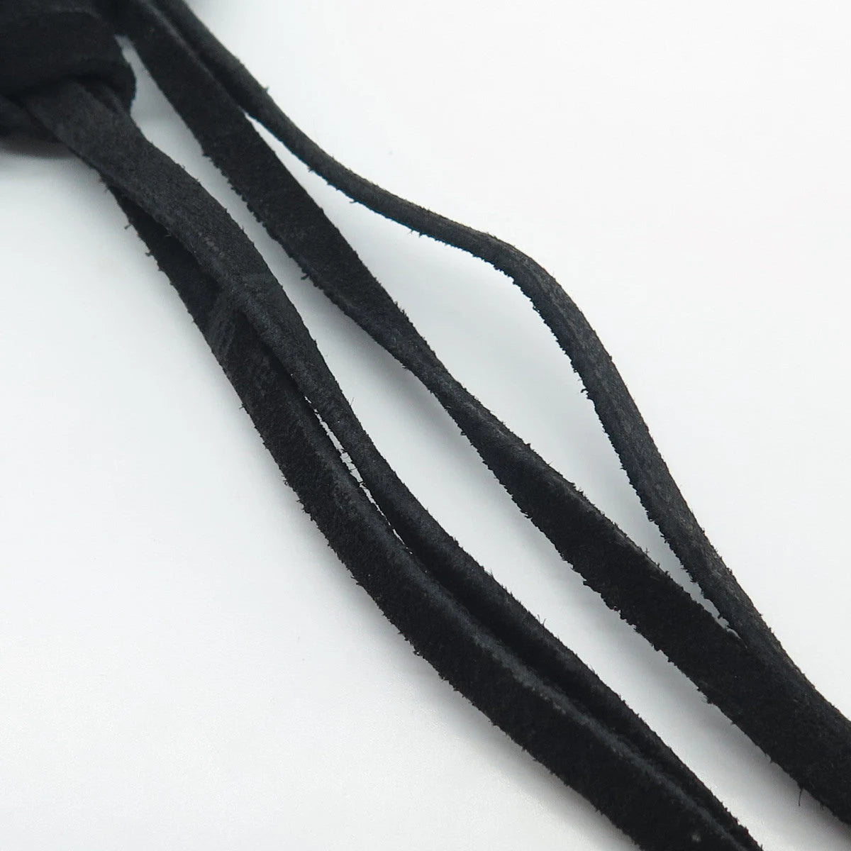 925 Sterling Silver Vintage Israel Modernist Triple Bar Leather Necklace 14"