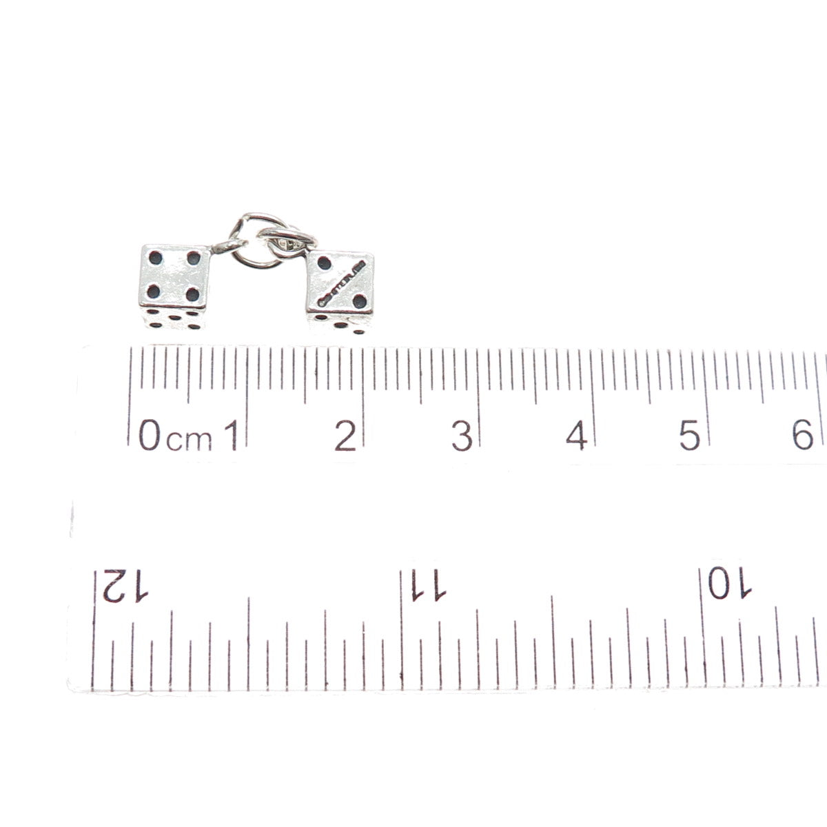 MAISELS INDIAN TRADING Sterling Silver Vintage Lucky Dice Minimalist 3D Pendant