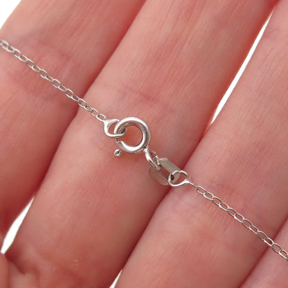 Chuck Clemency 925 Sterling Silver Real Tanzanite White Topaz Chain Necklace 20"