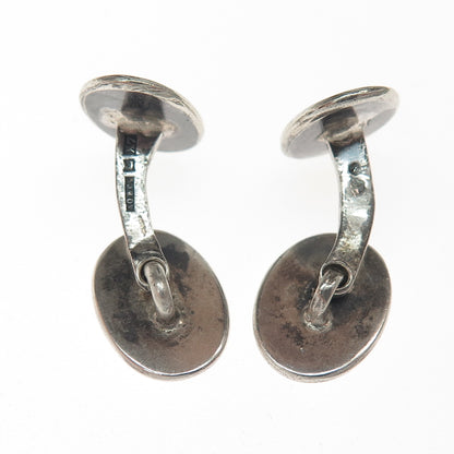 AO & CO. 925 Sterling Silver Antique 1924 Sweden Engraved LA Monogram Cufflinks