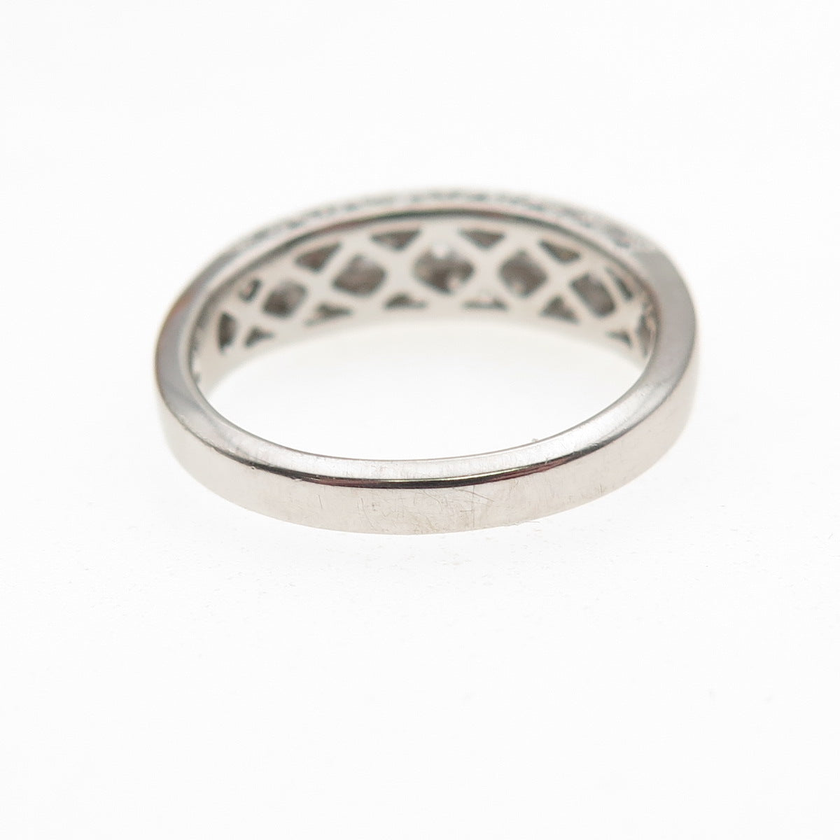 925 Sterling Silver Round-Cut C Z Ring Size 7