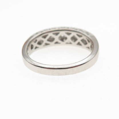 925 Sterling Silver Round-Cut C Z Ring Size 7