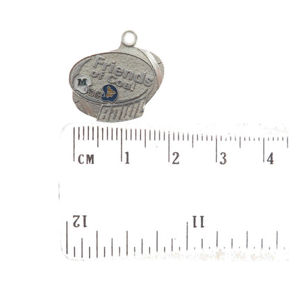 925 Sterling Silver Vintage Enamel Friends of Coal Bowl Minimalist Charm Pendant