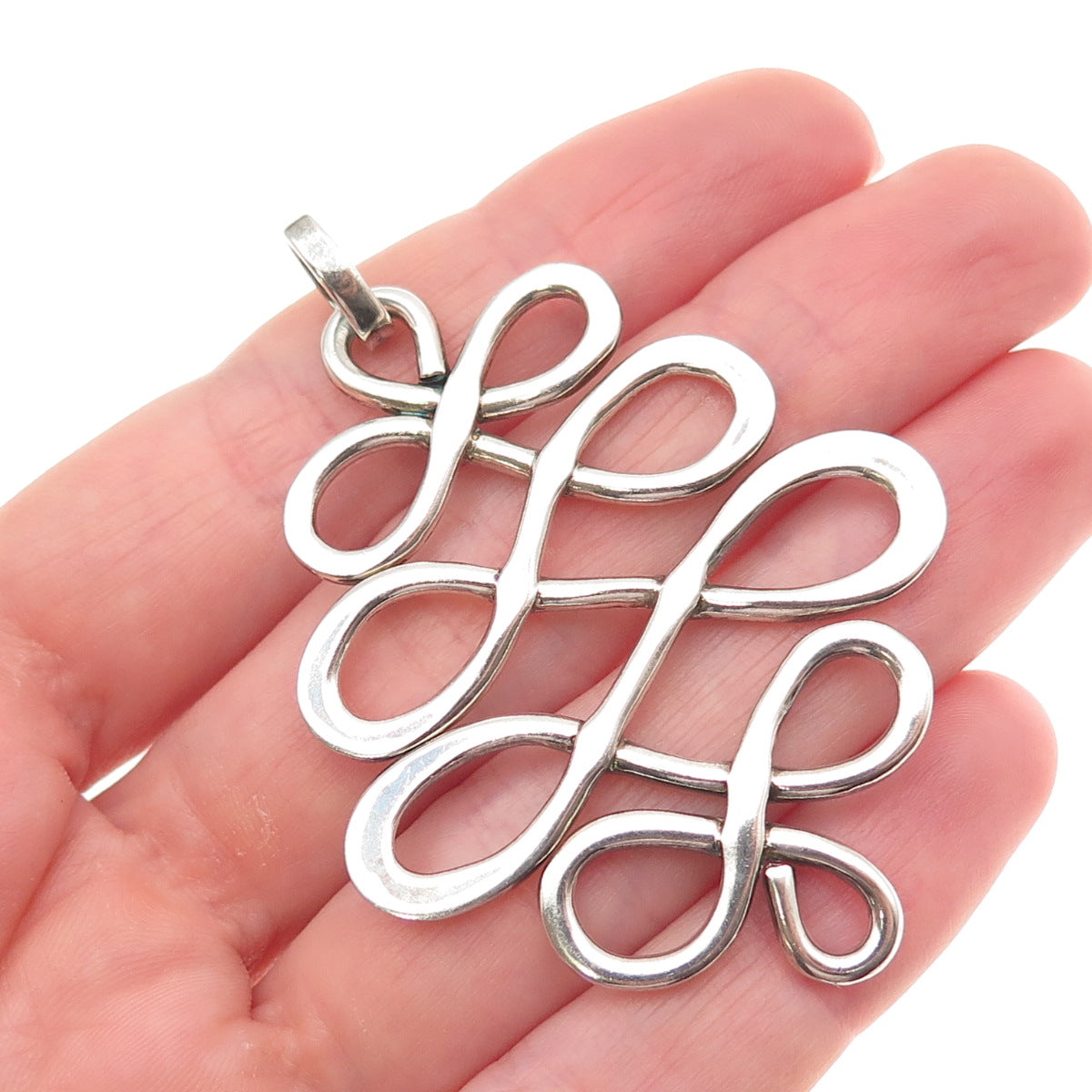 Robert Lee Morris 925 Sterling Silver Vintage Infinity Swirl Pendant