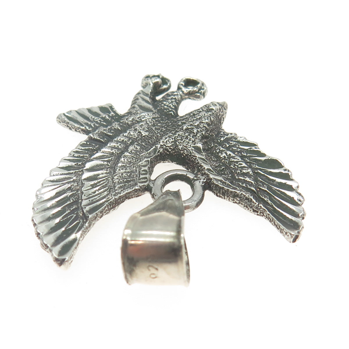 1 OF A KIND 925 Sterling Silver Vintage Hunting Eagle Pendant