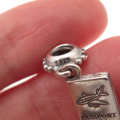Pandora 925 Sterling Silver C Z Passport Adventure Awaits Dangle Charm