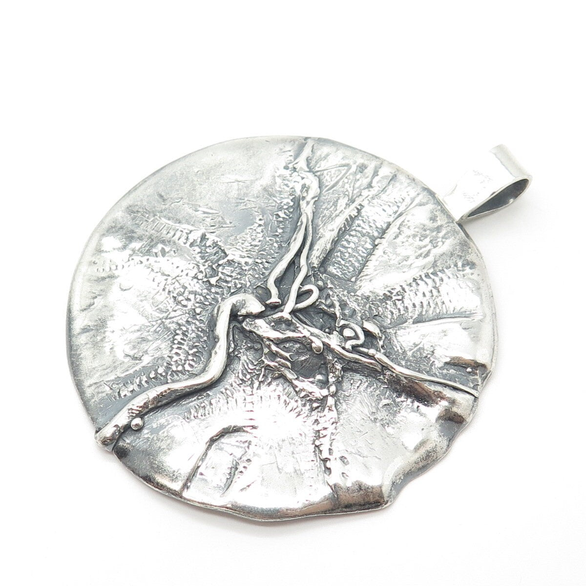 925 Sterling Silver Vintage Modernist Pendant