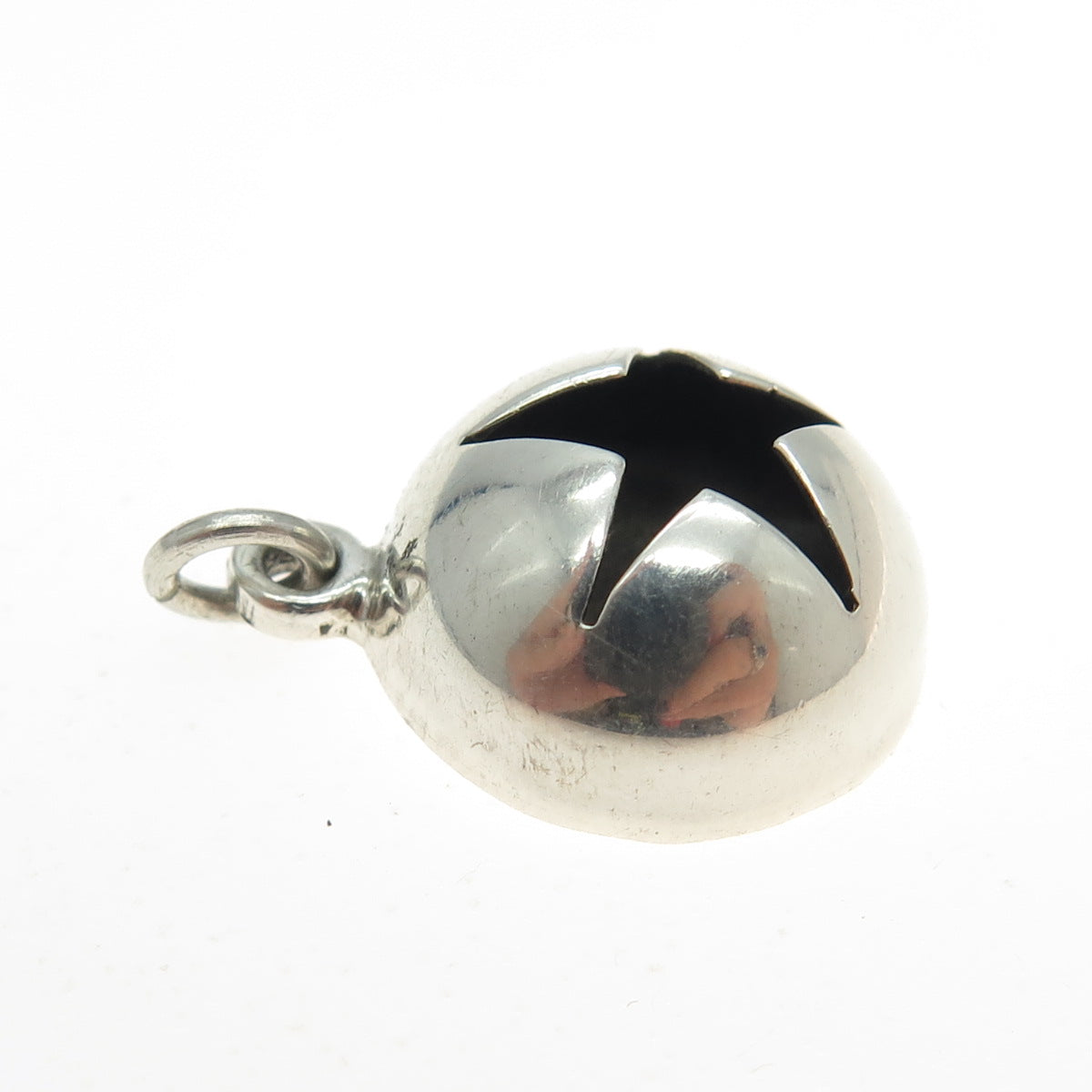 925 Sterling Silver Vintage Starfish Ball Pendant