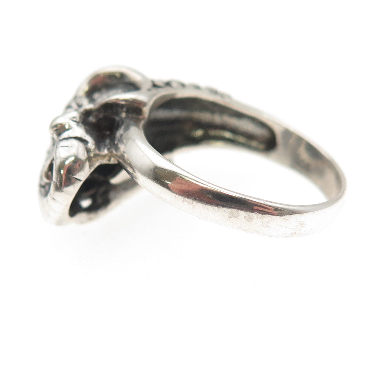 925 Sterling Silver Vintage Elephant Oxidized Ring Size 7