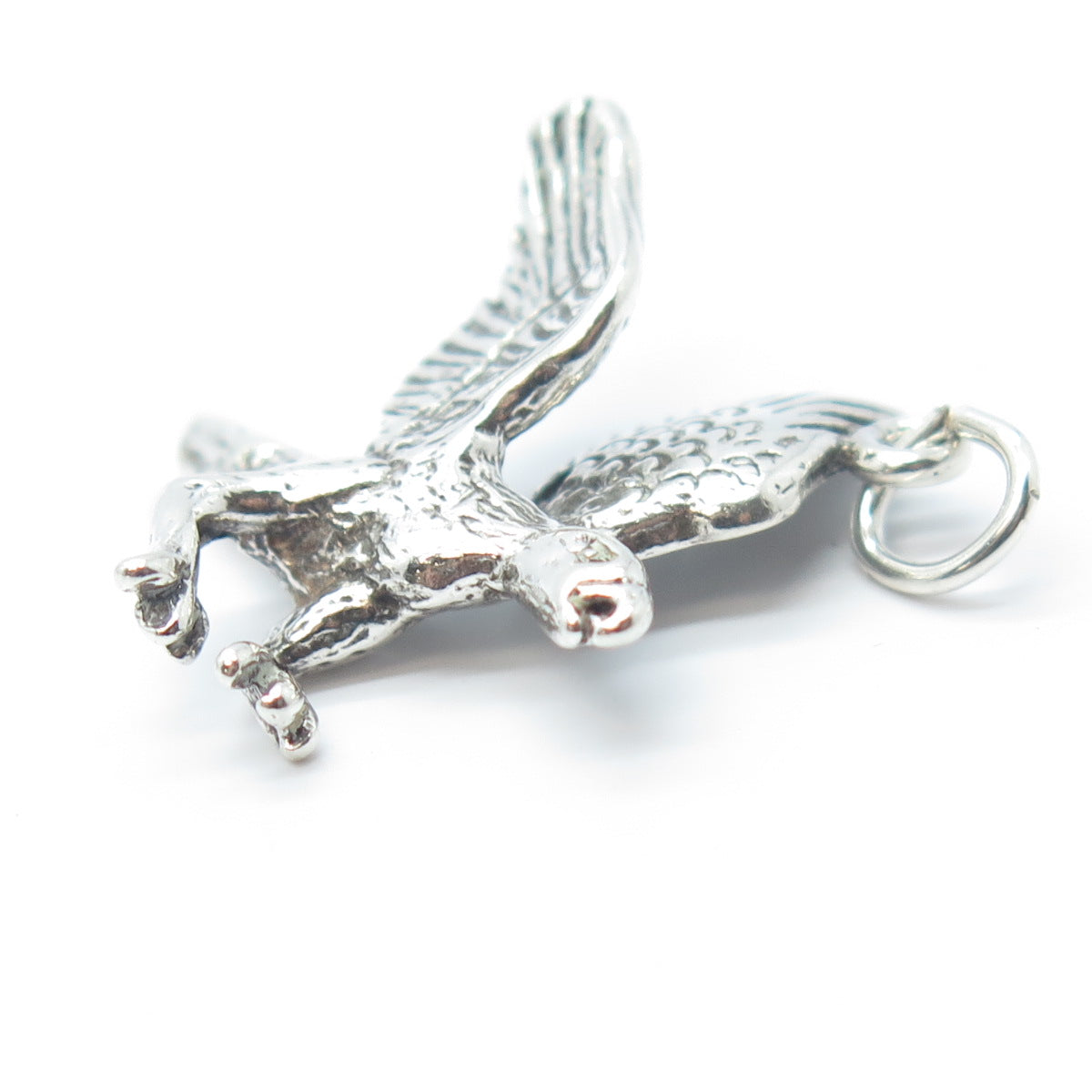 925 Sterling Silver Vintage Southwestern Eagle Bird Charm Pendant