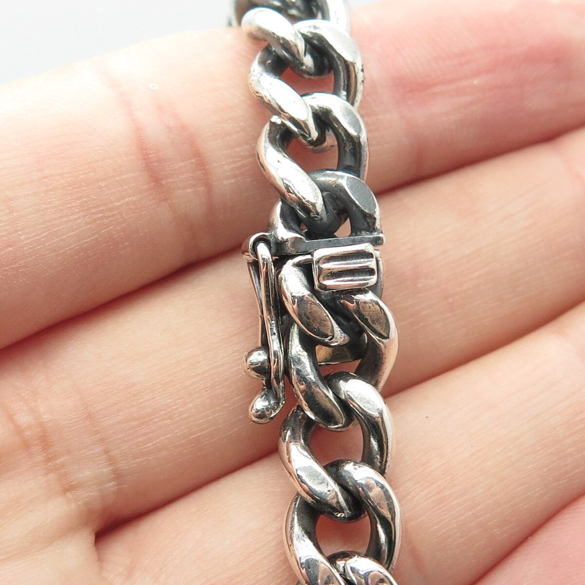 925 Sterling Silver Vintage "Donald" Personalized ID Cable Link Bracelet 6.75"